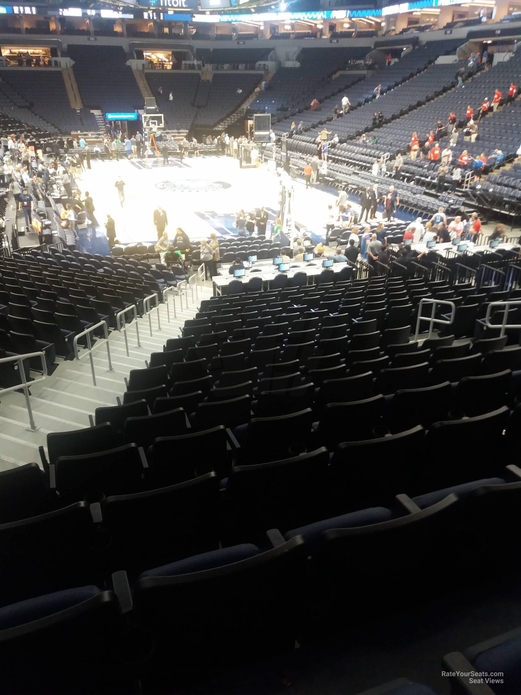section 122, row n seat view  for basketball - target center